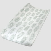 Organic Cotton Changing Pad Cover - Jumbo Leaf Sage